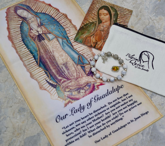 Mini Tilma with Rosary