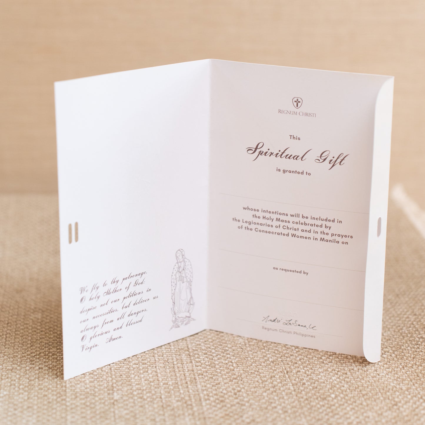 Special Intention Mass Card