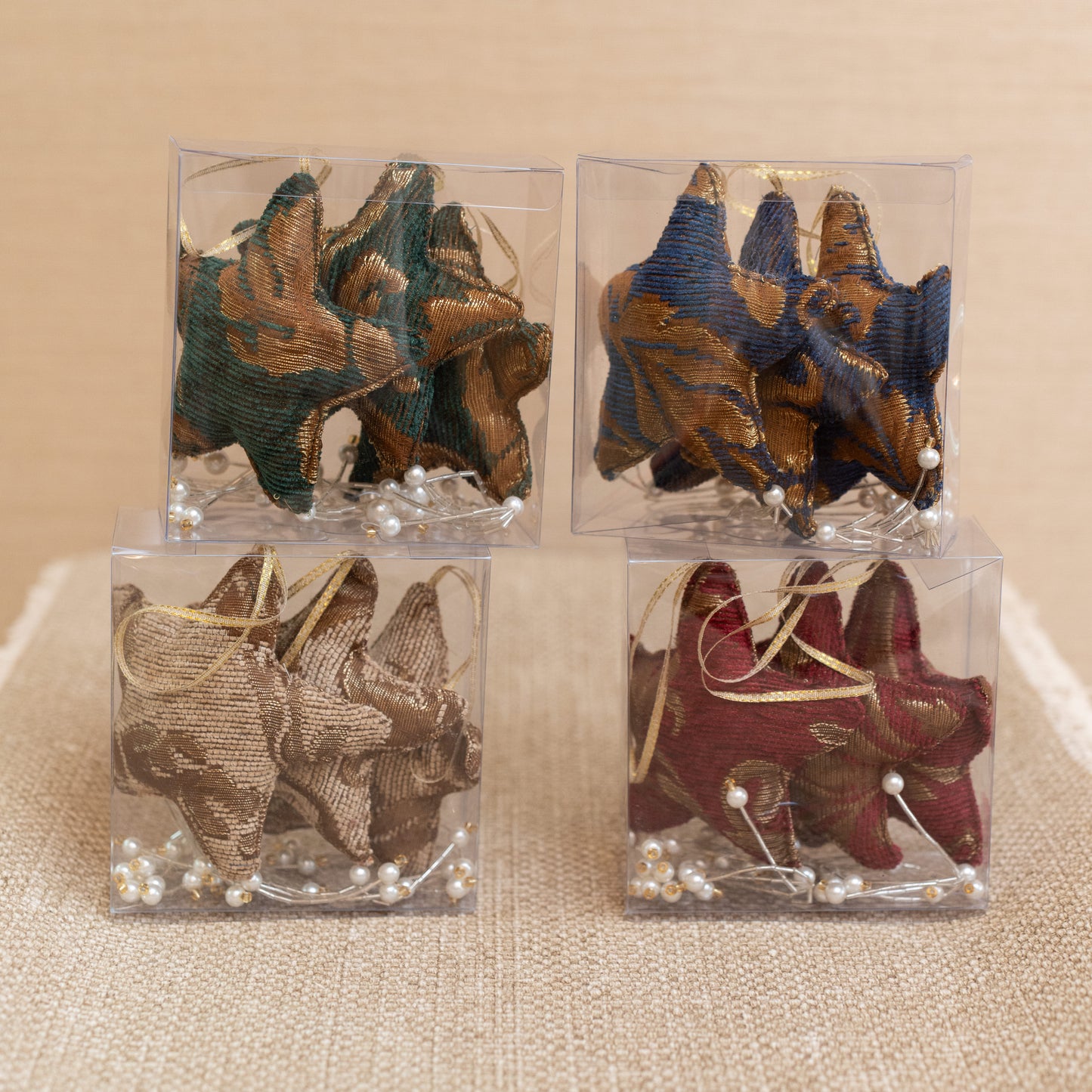 Christmas star ornaments set