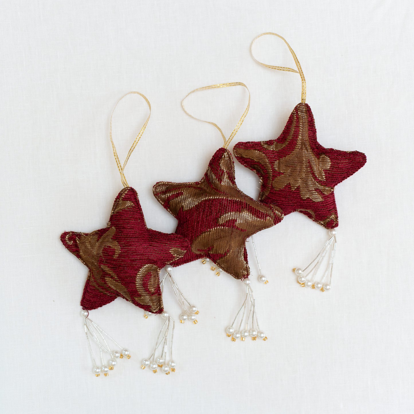 Christmas star ornaments set