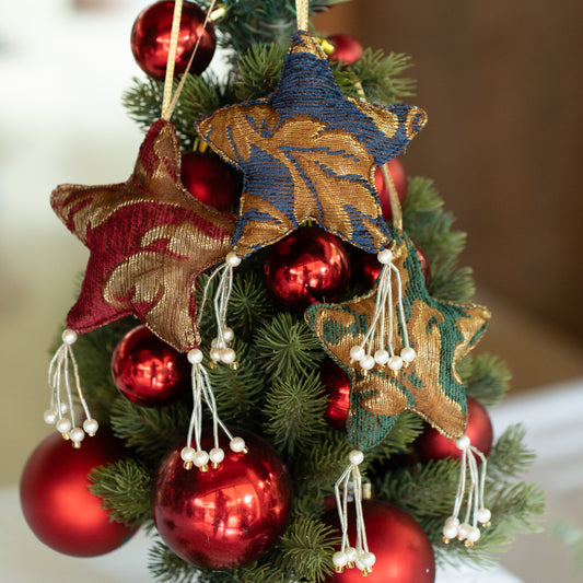 Christmas star ornaments set