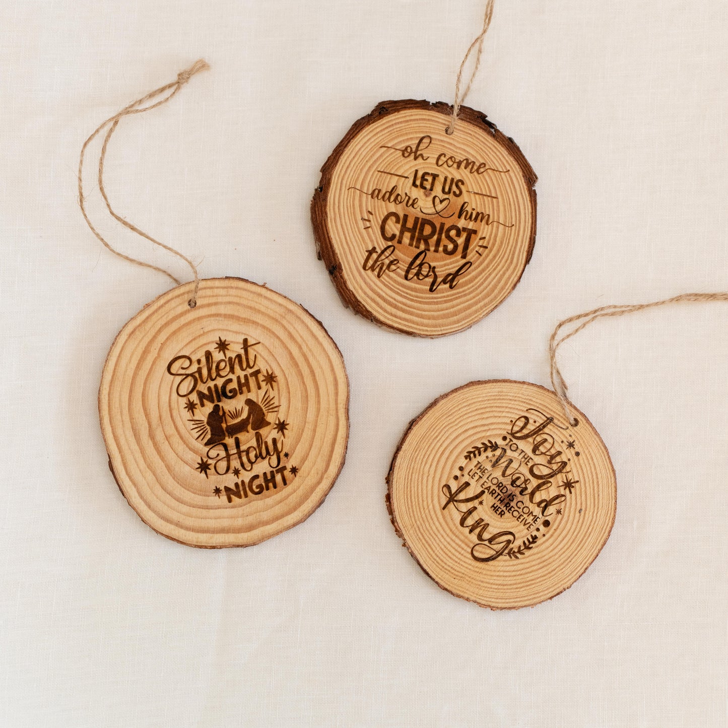 Christmas wood ornaments