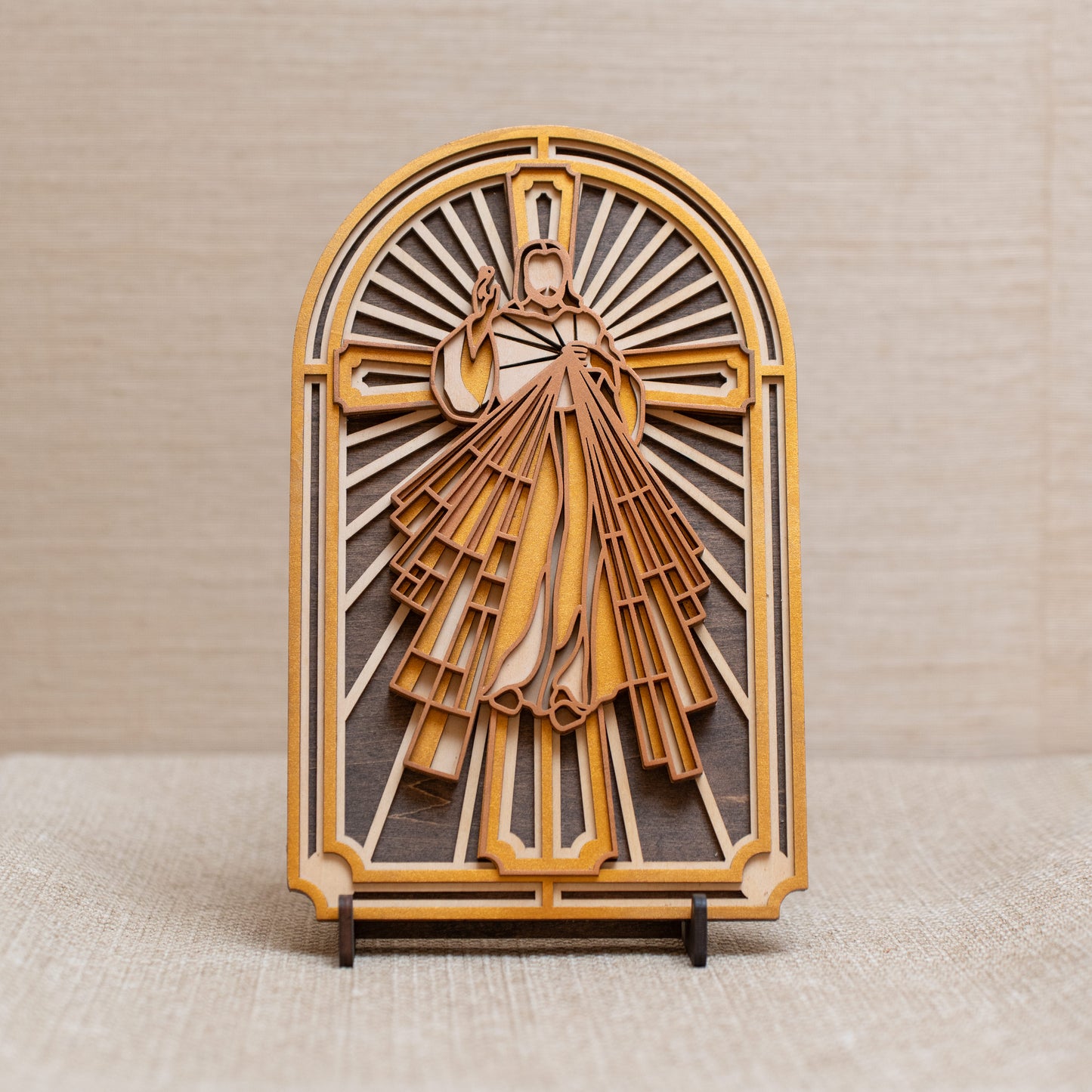 The Sacred Heart of the Divine Mercy Wood Art