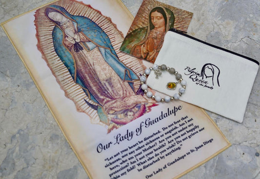 Mini Tilma with Rosary