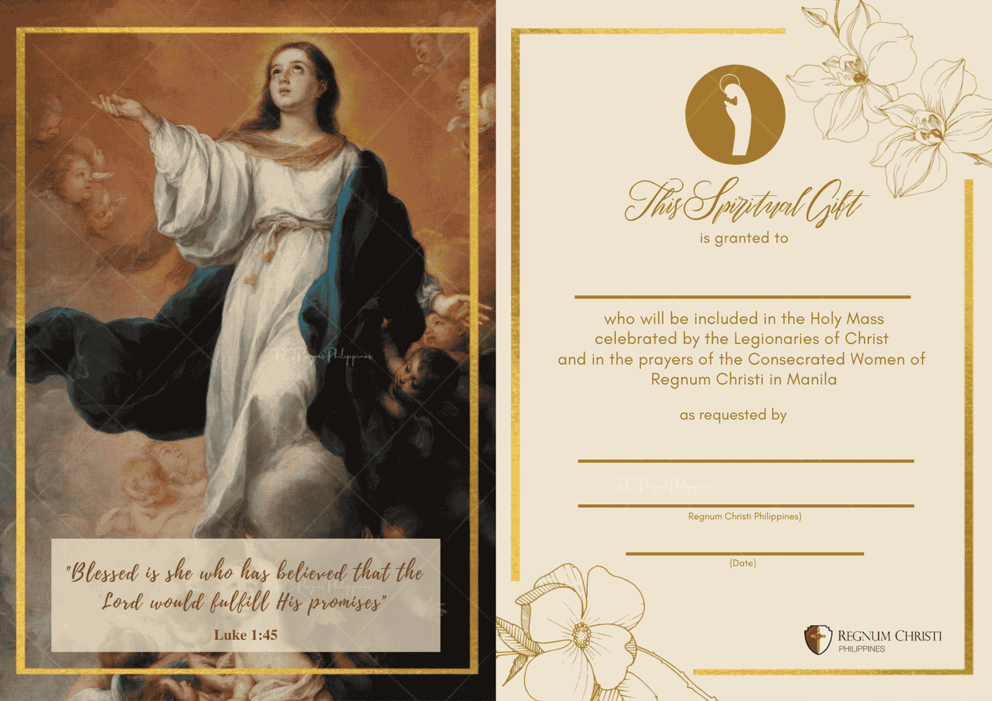 Digital Prayer Cards - All Occasion - Mother Mary